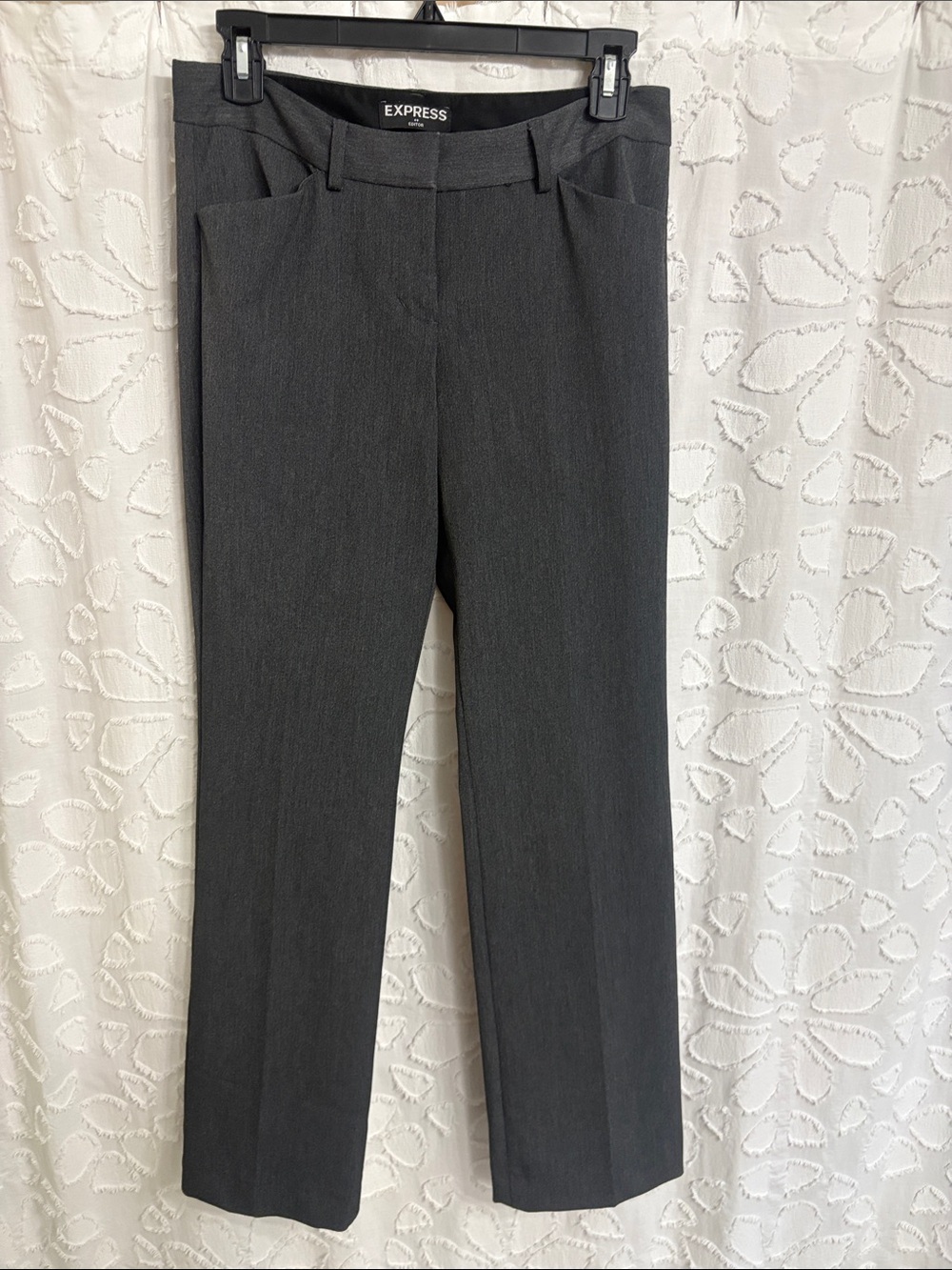 Express Women's Charcoal Straight-Leg Dress Pants